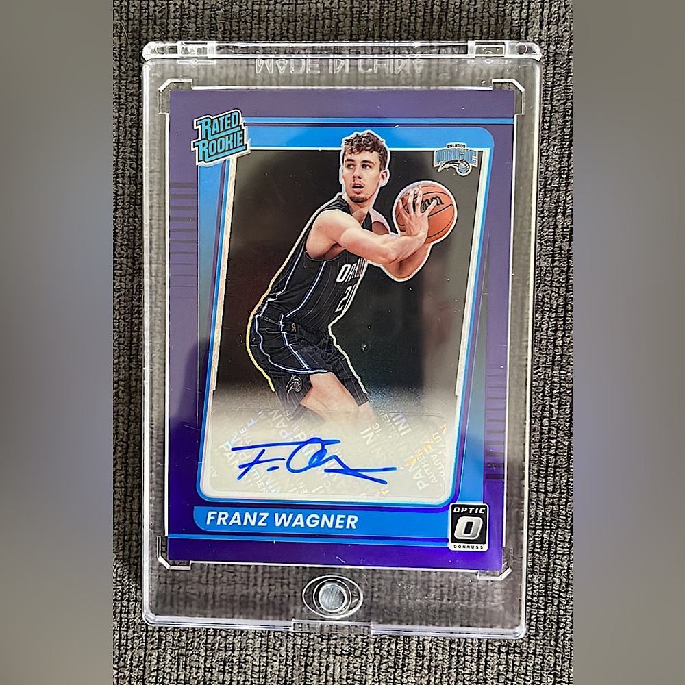 Franz Wagner Purple Rated Rookie Autograph 2021-22 Optic Basketball